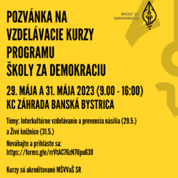 Zrealizovali sme 2 akreditované workshopy