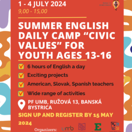 Otvárame prihlasovanie na letný kemp angličtiny